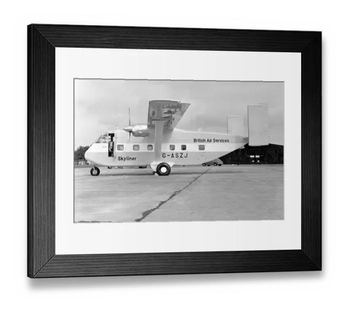 Framed Print : Short Skyvan 3-100 G-ASZJ Framed Print : Short Skyvan 3-100 G-ASZJ
