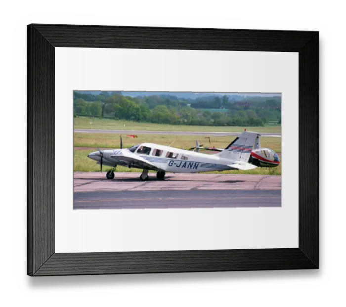 Framed Print : Piper PA-34 Seneca III G-JANN Framed Print : Piper PA-34 Seneca III G-JANN
