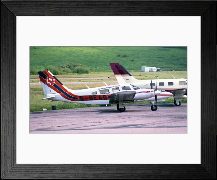 Framed Print : Piper PA-34 Seneca II G-BEAG Framed Print : Piper PA-34 Seneca II G-BEAG