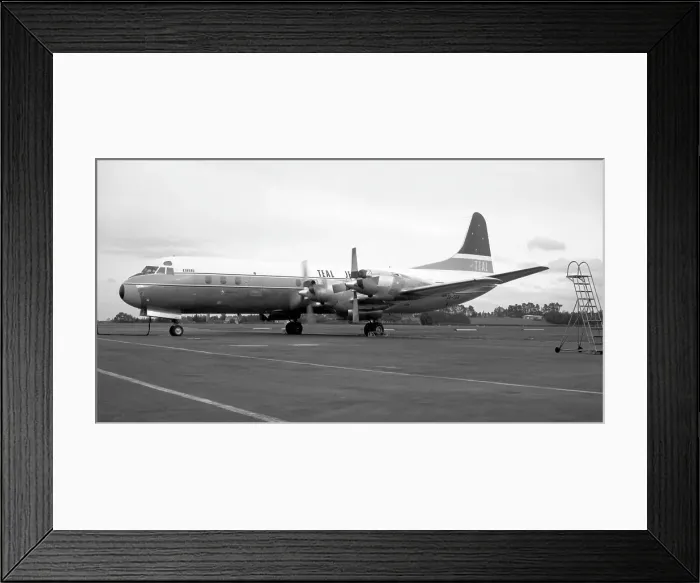 Framed Print : Lockheed L-188C Electra ZK-TEB Atarau Framed Print : Lockheed L-188C Electra ZK-TEB Atarau