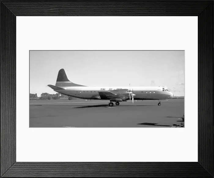 Framed Print : Lockheed L-188C Electra ZK-TEC Akaroa Framed Print : Lockheed L-188C Electra ZK-TEC Akaroa