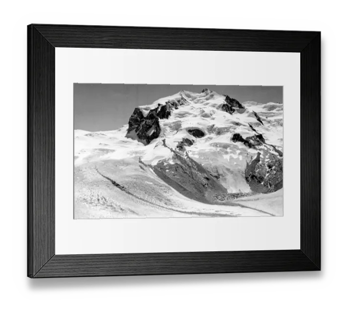 Framed Print : Swiss Alps: mountain peak with glacier Framed Print : Swiss Alps: mountain peak with glacier