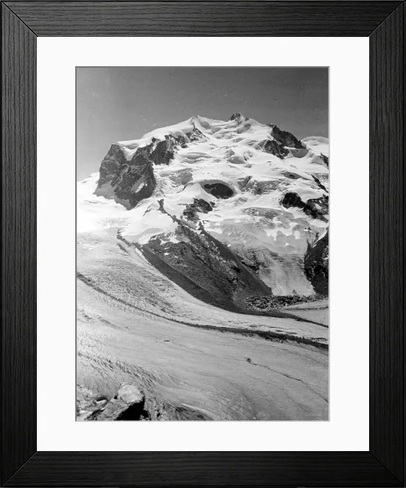 Framed Print : Swiss Alps: mountain peak with glacier Framed Print : Swiss Alps: mountain peak with glacier