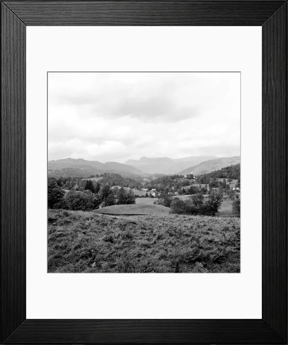 Framed Print : Lake district: View towards the lakes peaks