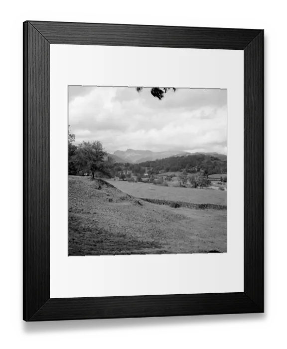 Framed Print : Lake district: View towards the lakes peaks Framed Print : Lake district: View towards the lakes peaks