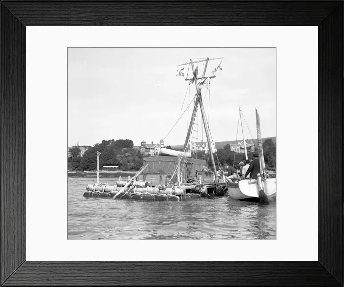 Framed Print : L'egare II - North Atlantic expedition raft, at Falmouth Framed Print : L'egare II - North Atlantic expedition raft, at Falmouth