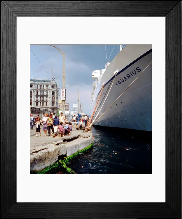 Framed Print : MS Aquarius, at the dockside in Calata District Framed Print : MS Aquarius, at the dockside in Calata District