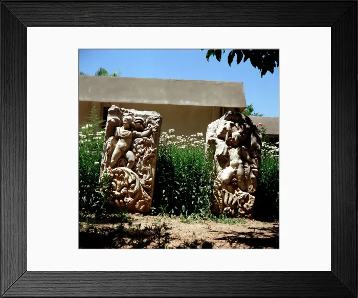 Framed Print : Greek frieze panels on exhibit at Aphrodisias