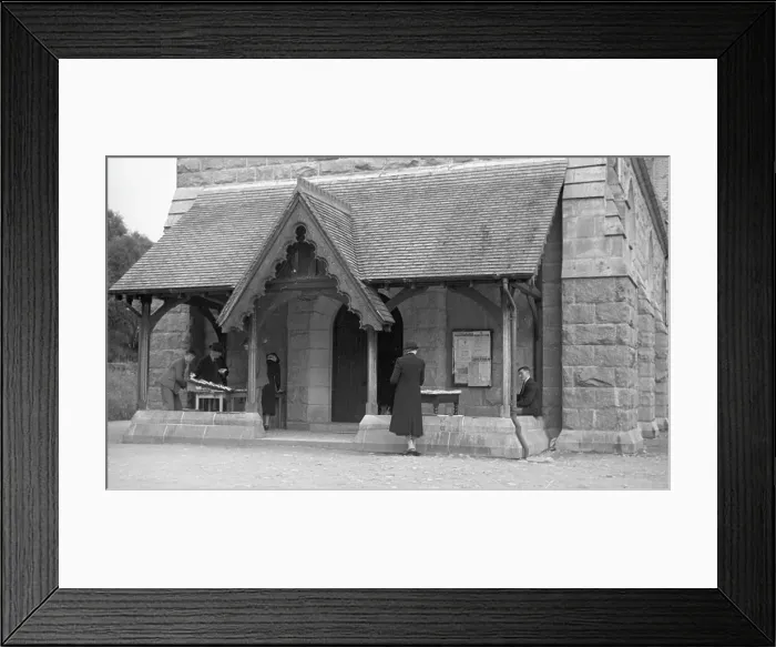 Framed Print : Porch of a mountain Kirk Framed Print : Porch of a mountain Kirk