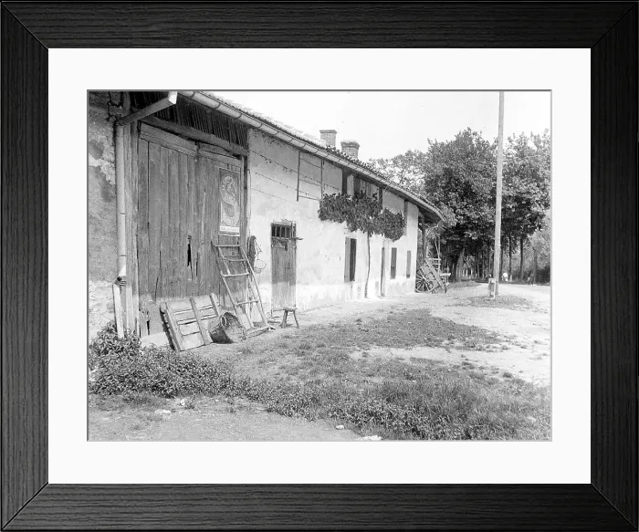 Framed Print : House with grape vine, garage and hay loft in Albertville Framed Print : House with grape vine, garage and hay loft in Albertville