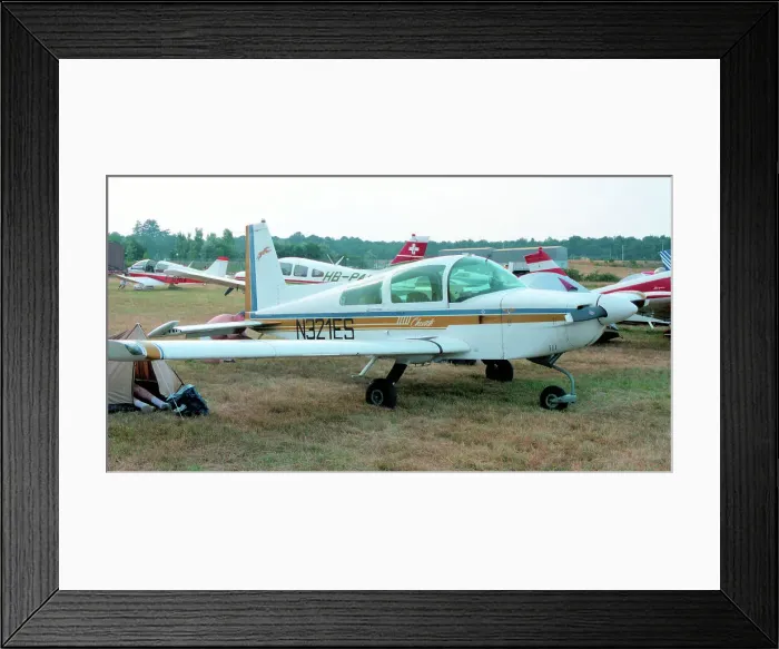 Framed Print : Gulfstream American Corp AA-5A Cheetah N321ES Framed Print : Gulfstream American Corp AA-5A Cheetah N321ES