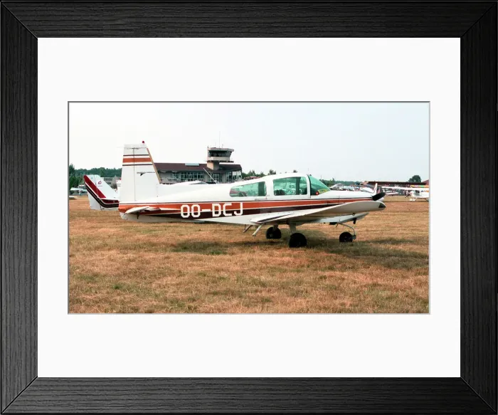 Framed Print : Grumman American AA-5 Traveler OO-DCJ Framed Print : Grumman American AA-5 Traveler OO-DCJ