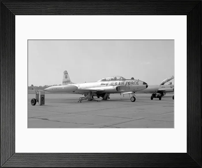 Framed Print : Lockheed T-33A O-80555 Framed Print : Lockheed T-33A O-80555