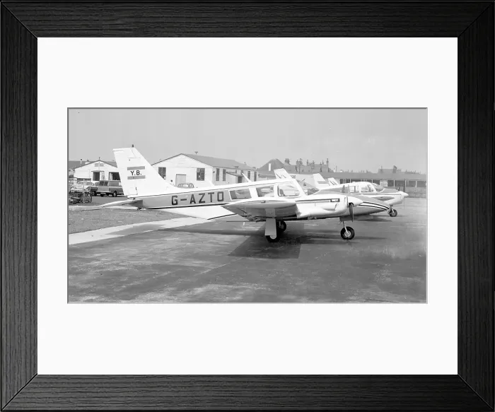 Framed Print : Piper PA-34 Seneca G-AZTO Framed Print : Piper PA-34 Seneca G-AZTO