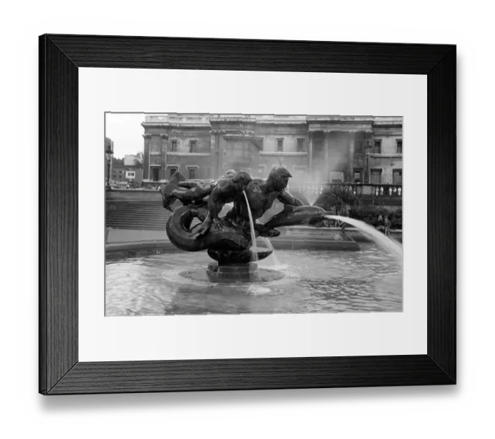 Framed Print : Trafalgar Square: The western-most Merman fountain Framed Print : Trafalgar Square: The western-most Merman fountain
