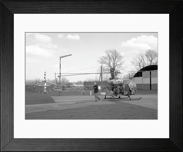 Framed Print : Bell 47G-5 G-AZBS Framed Print : Bell 47G-5 G-AZBS