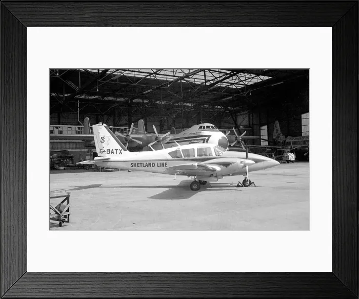 Framed Print : Piper PA-23 Aztec E G-BATX Framed Print : Piper PA-23 Aztec E G-BATX