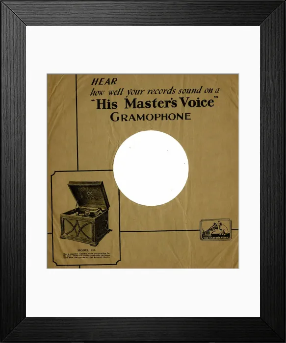 Framed Print : Record sleeve, His Master's Voice Framed Print : Record sleeve, His Master's Voice