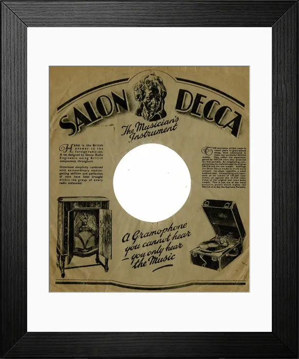 Framed Print : Record sleeve, Salon Decca gramophone Framed Print : Record sleeve, Salon Decca gramophone