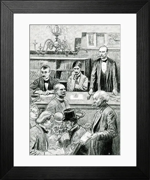 Framed Print : Book auction, Hotel Droudot, Paris Framed Print : Book auction, Hotel Droudot, Paris