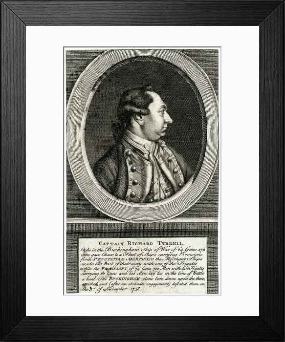 Framed Print : Captain Richard Tyrrell, Irish Officer in the Royal Navy Framed Print : Captain Richard Tyrrell, Irish Officer in the Royal Navy