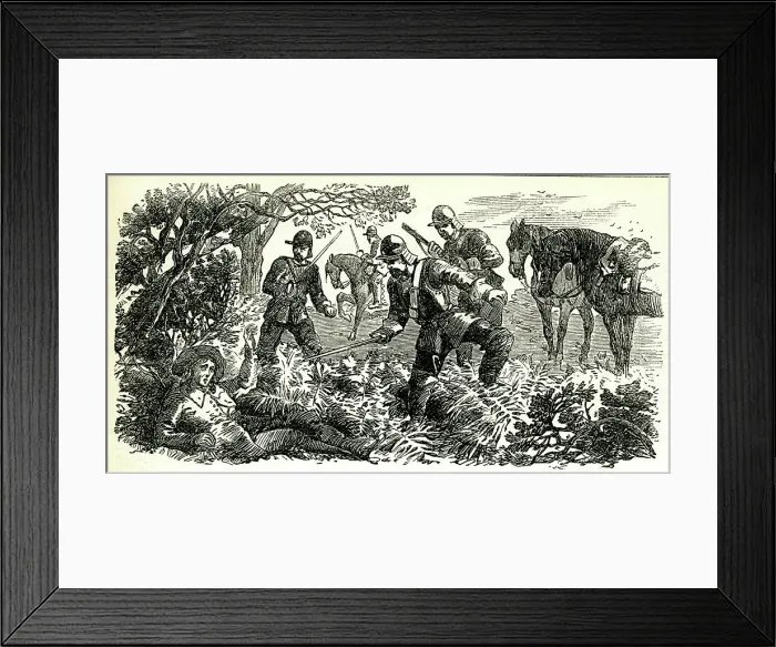 Framed Print : Discovery of the Duke of Monmouth disguised as a peasant Framed Print : Discovery of the Duke of Monmouth disguised as a peasant
