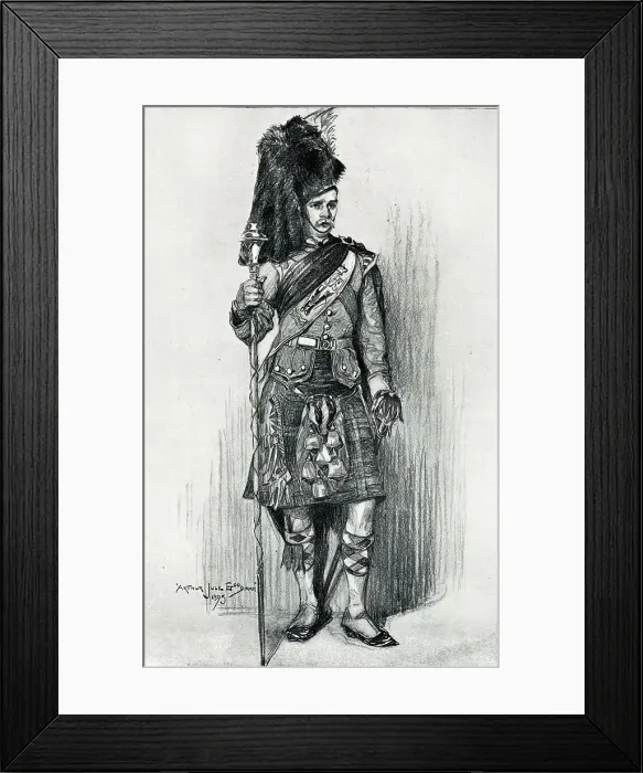 Framed Print : Drum Major, Argyll and Sutherland 91st Highlanders Framed Print : Drum Major, Argyll and Sutherland 91st Highlanders