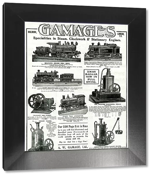 Advert, A W Gamage Ltd, Holborn, London