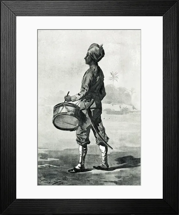 Framed Print : Indian Drummer of the 20th Bombay Infantry Framed Print : Indian Drummer of the 20th Bombay Infantry