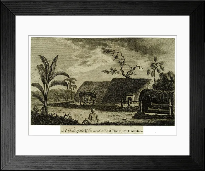 Framed Print : Huts and Boat House, Hawaii Framed Print : Huts and Boat House, Hawaii