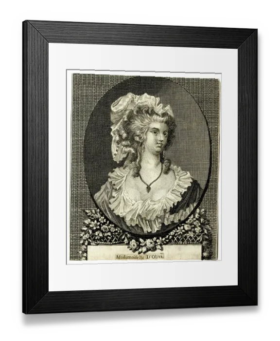 Framed Print : Marie Nicole Le Guay d'Oliva, French memoirist Framed Print : Marie Nicole Le Guay d'Oliva, French memoirist
