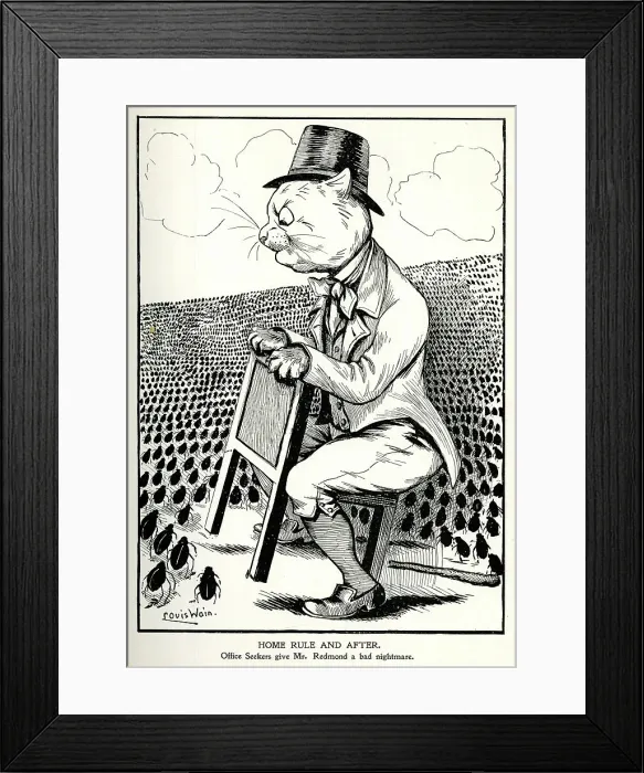Framed Print : Cartoon, John Redmond, Irish Home Rule