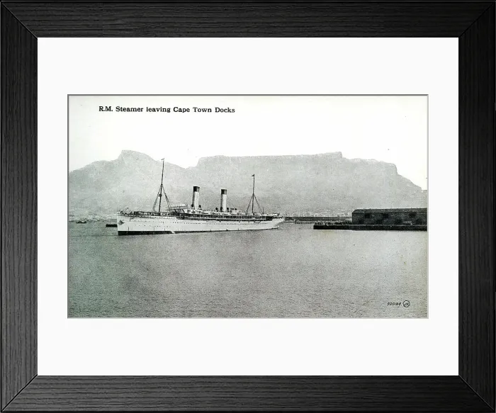 Framed Print : Royal Mail Steamer leaving Cape Town Docks, South Africa Framed Print : Royal Mail Steamer leaving Cape Town Docks, South Africa
