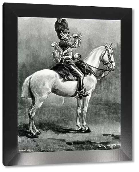 Scots Greys Trumpeter on horseback