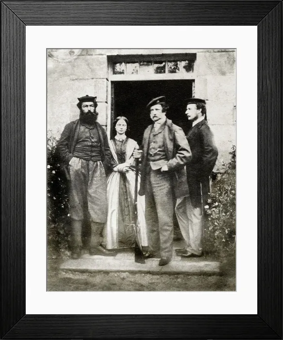 Framed Print : Alick Warrand, Mrs. G. Warrand, R. R. Caton and unknown man Framed Print : Alick Warrand, Mrs. G. Warrand, R. R. Caton and unknown man