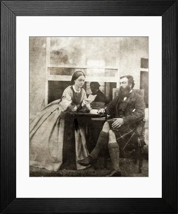 Framed Print : Mrs G Warrand and Alick Warrand, Scottish couple Framed Print : Mrs G Warrand and Alick Warrand, Scottish couple