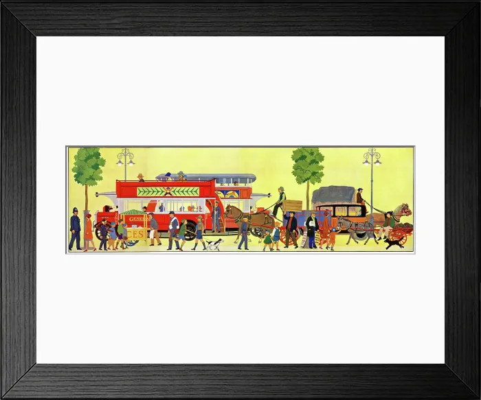 Framed Print : Street scene panorama for classroom Framed Print : Street scene panorama for classroom