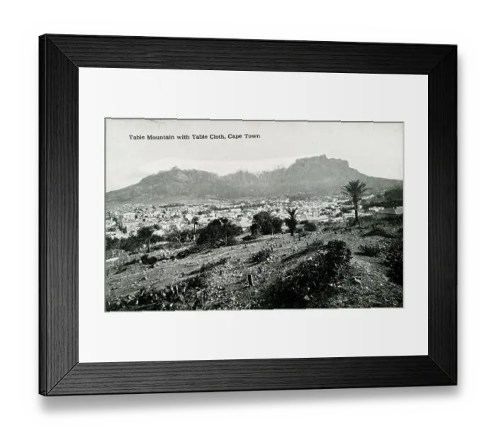 Framed Print : Table Mountain with Table Cloth, Cape Town, South Africa Framed Print : Table Mountain with Table Cloth, Cape Town, South Africa