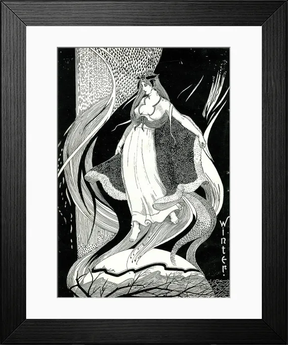 Framed Print : Winter, Art Nouveau print by Bertram Mackennal Framed Print : Winter, Art Nouveau print by Bertram Mackennal