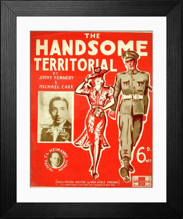 Framed Print : Music cover, The Handsome Territorial, Joe Loss Framed Print : Music cover, The Handsome Territorial, Joe Loss