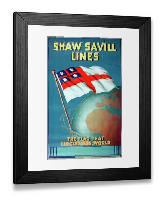 Framed Print : Poster, Shaw Savill Lines Framed Print : Poster, Shaw Savill Lines