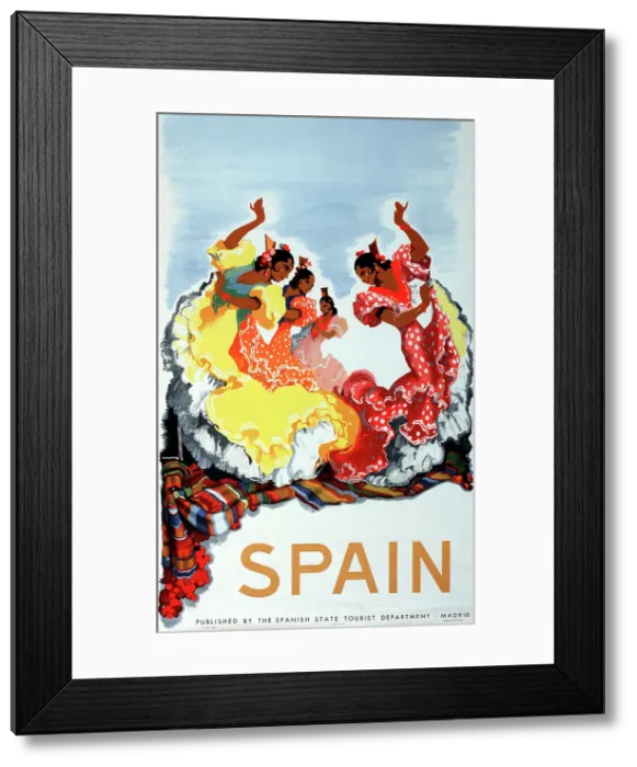 Framed Print : Poster, Spanish Dancers Framed Print : Poster, Spanish Dancers