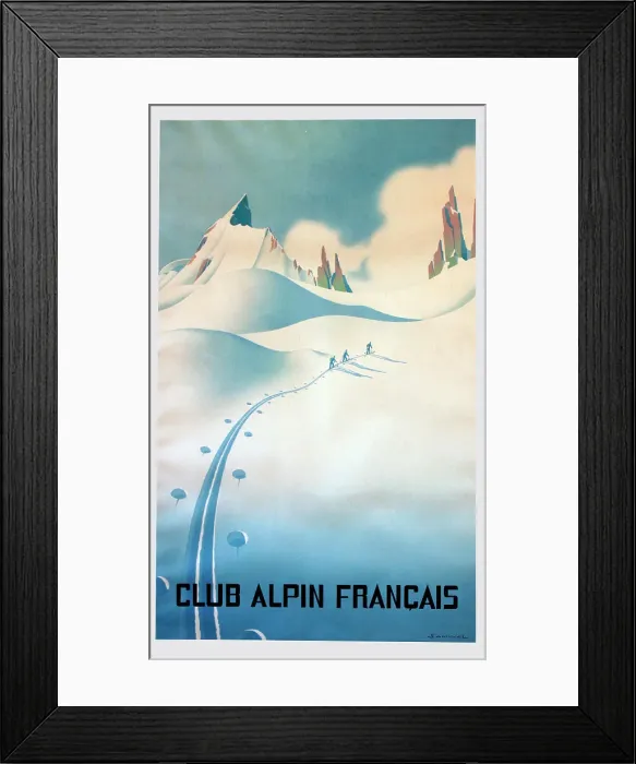 Framed Print : Poster, French Alpine Club Framed Print : Poster, French Alpine Club