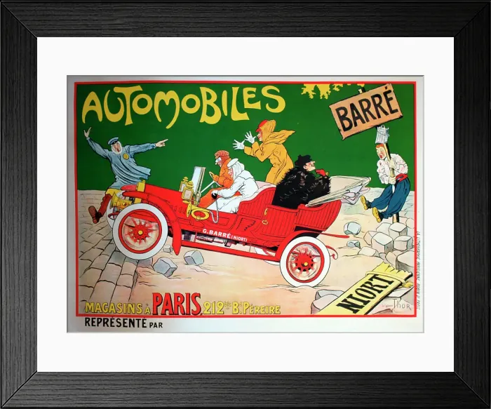 Framed Print : Poster, Barre Cars, Paris Framed Print : Poster, Barre Cars, Paris