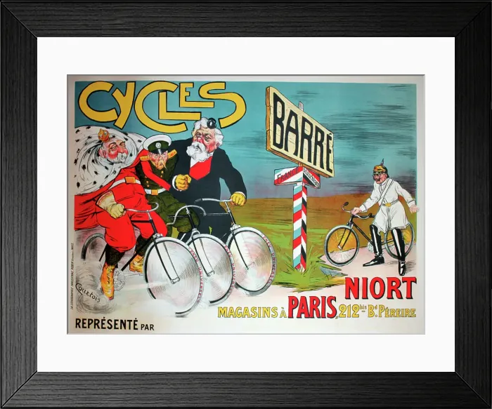 Framed Print : Poster, Barre Bicycles, Paris Framed Print : Poster, Barre Bicycles, Paris