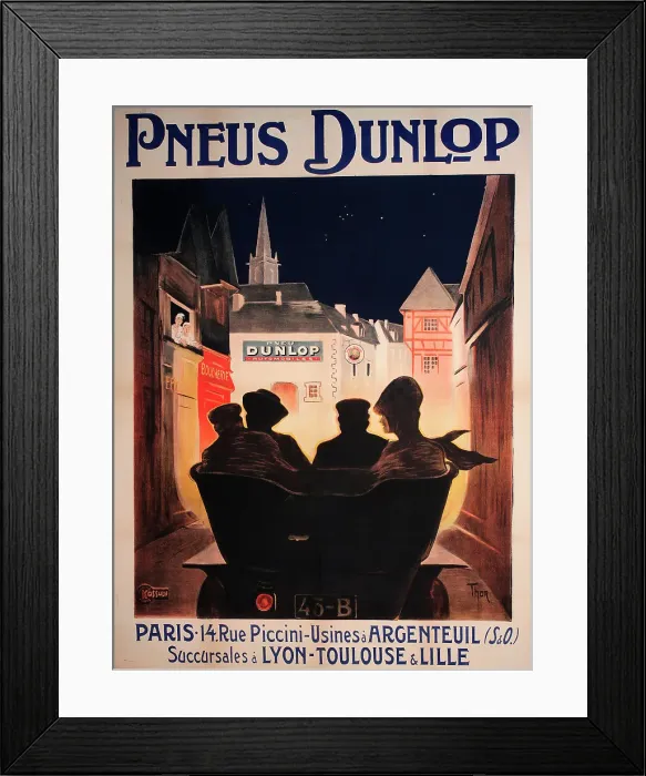 Framed Print : Poster, Dunlop Tyres Framed Print : Poster, Dunlop Tyres