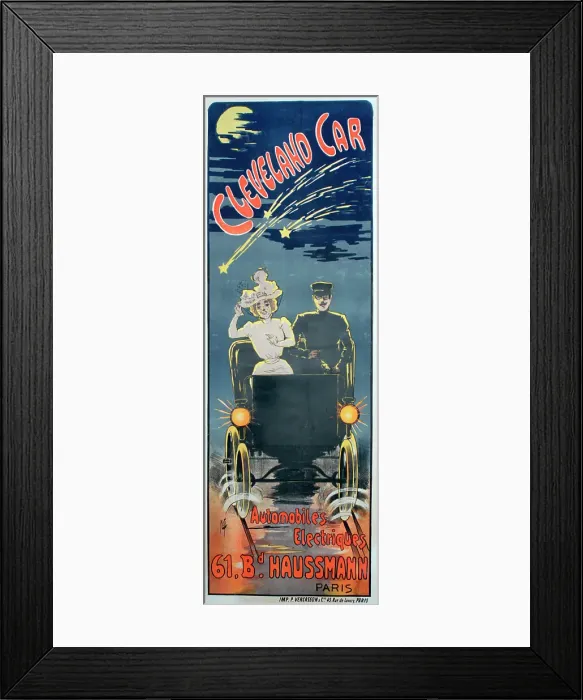 Framed Print : Poster, Cleveland Car Framed Print : Poster, Cleveland Car