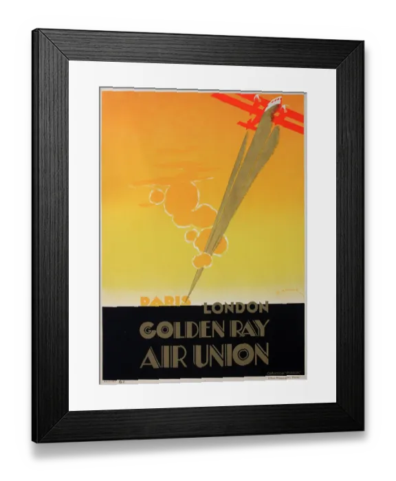 Framed Print : Poster, Golden Ray Air Union Framed Print : Poster, Golden Ray Air Union