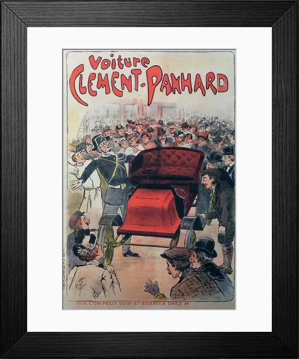 Framed Print : Poster, Clement-Panhard car Framed Print : Poster, Clement-Panhard car