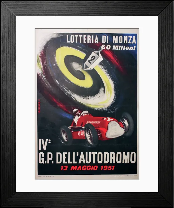 Framed Print : Poster, 4th Monza Lottery Grand Prix Framed Print : Poster, 4th Monza Lottery Grand Prix